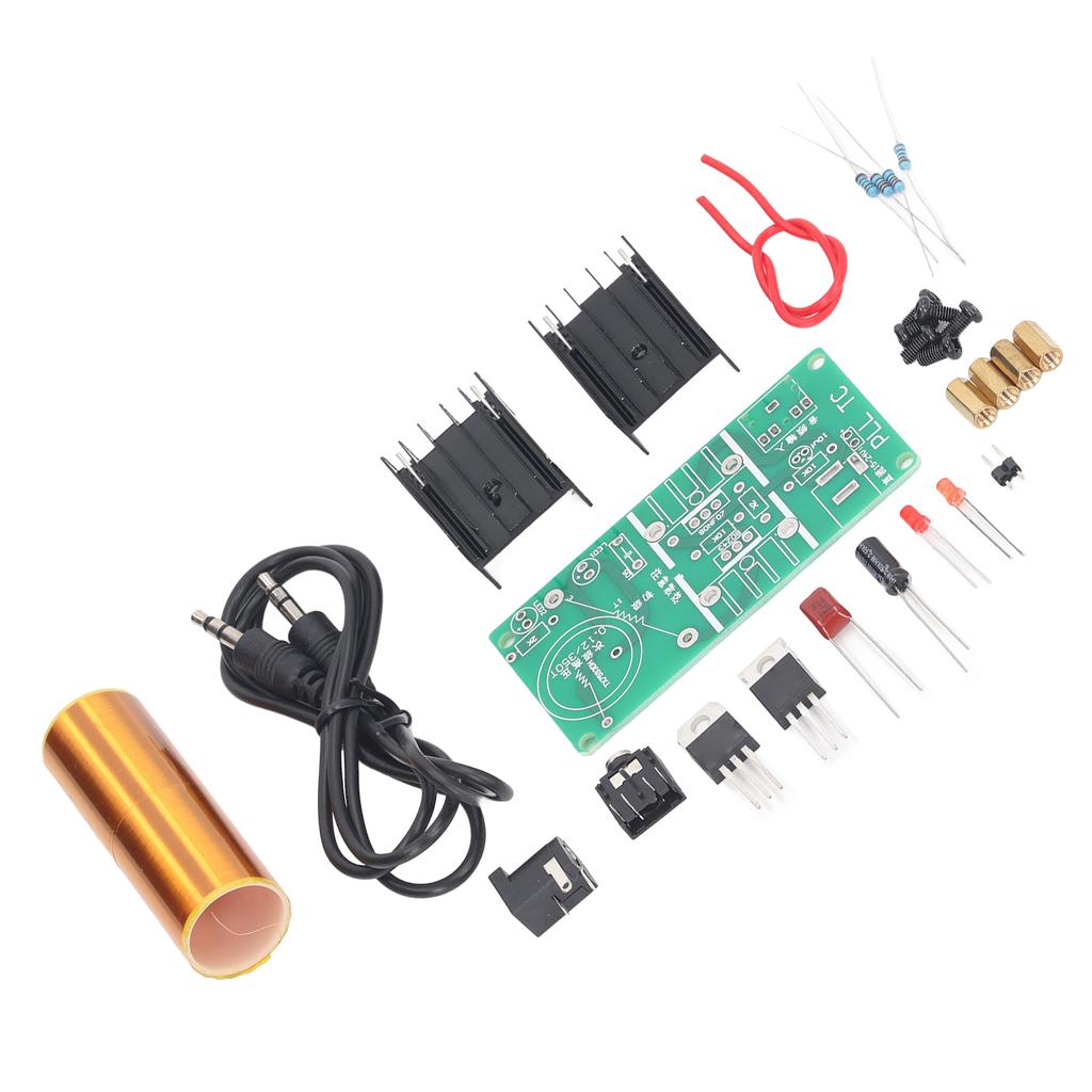 Mini Music Coil Kit Wireless Transmission Plasma Horn Speaker DIY Science Learning Soldering Project Kit for Teens Kids