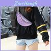 Chic Geometric Holographic Waist Bags Durable Pu Leather Chest Phone Pouch Purse