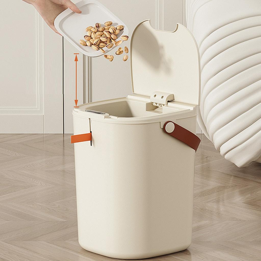 20L Sensor Trash Can with Handle ABS Automatic Induction Touchless Garbage Can for Bathroom