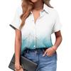 Women's Fashionable Casual Loose Floral Print Short-sleeved Shirt