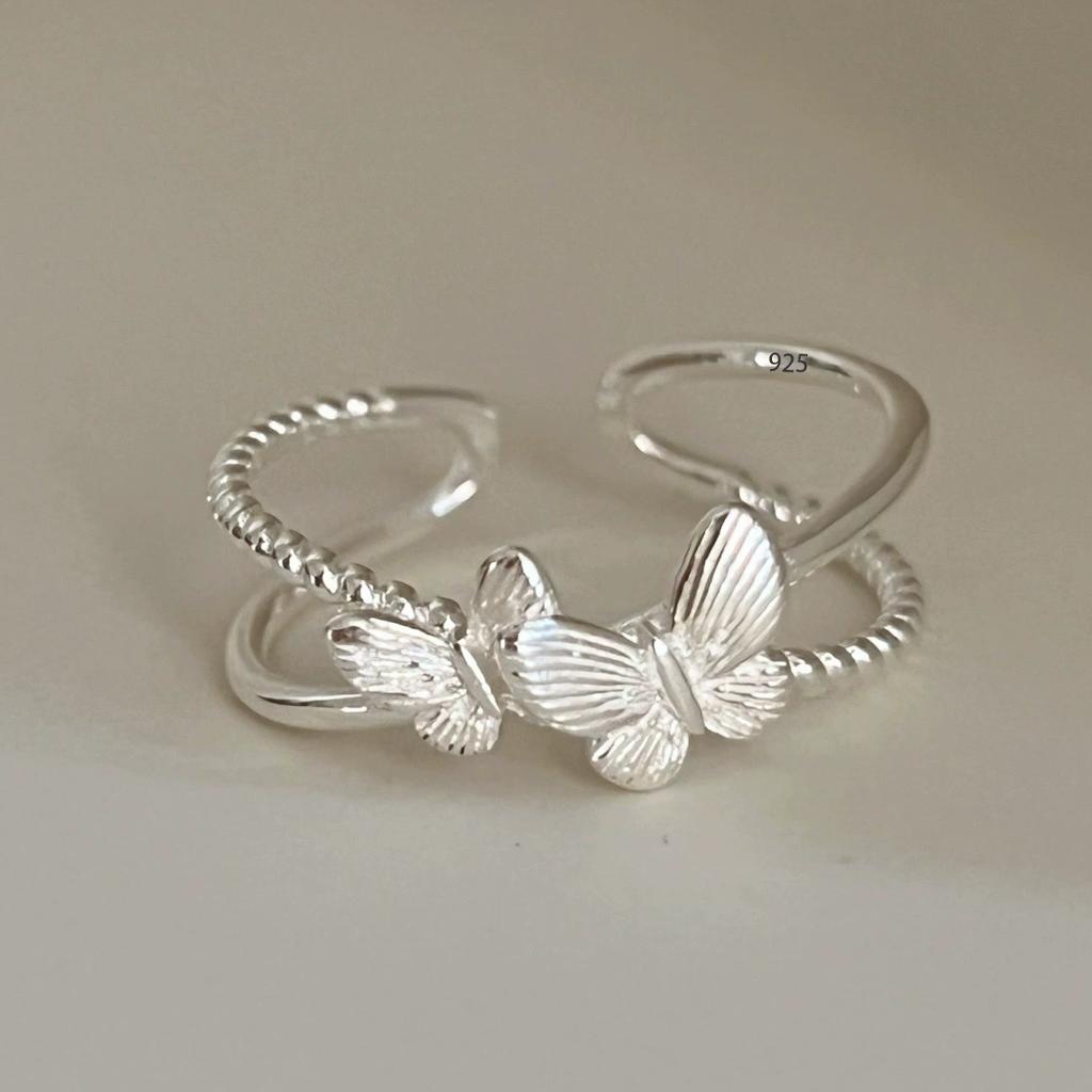 925 Silver Rings for Women Couple Minimalist Handmade Simple Blue Stone Star Ring Party Jewelry Gift Prevent Allergy