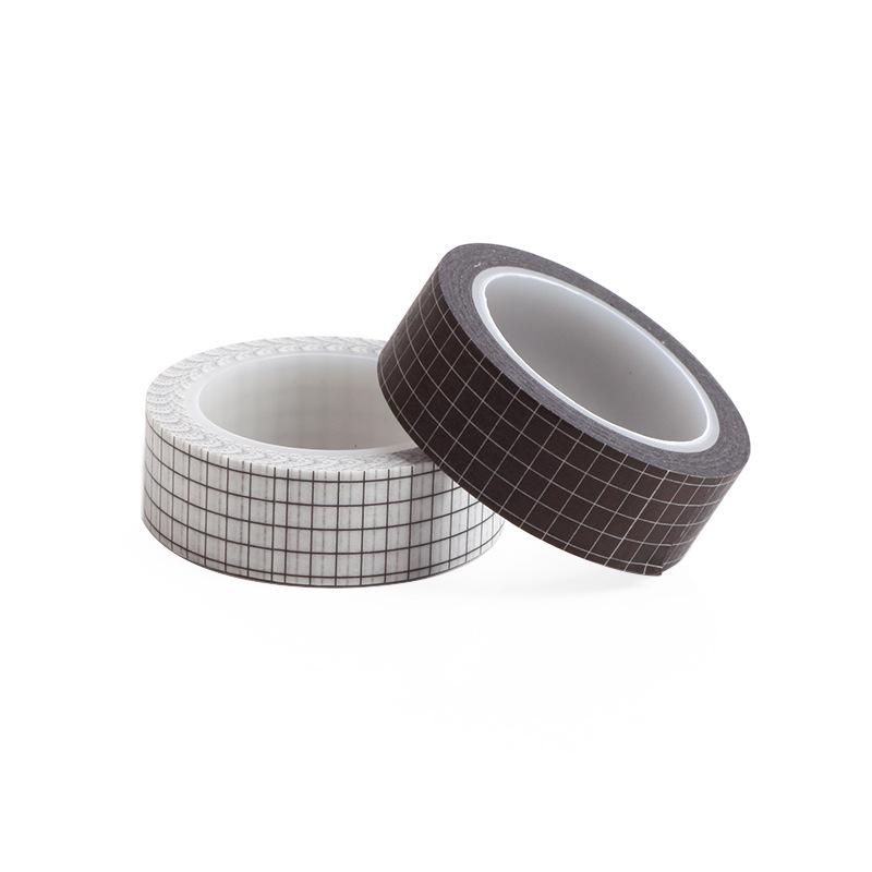 Washi Tape - Plain Color Grid for DIY Journal Decoration Stickers