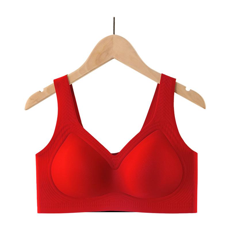 

Полная Красотка, 200 фунтов, Увеличенный, Бесшовный и Удобный, Нижнее белье больших размеров, Женщины, Осенне-зимний тонкий стиль, Бюстгальтер с эффектом пуш-ап 5XL 200-115kg ярко-красный