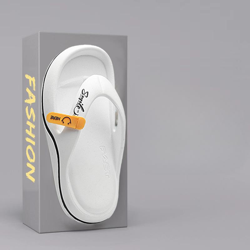 Men's Flip Flops Summer Outdoor EVA Soft-soled Slippers Trendy Outdoor Beach Shoes for Men Light Breathable Unisex Bathroom Shoe