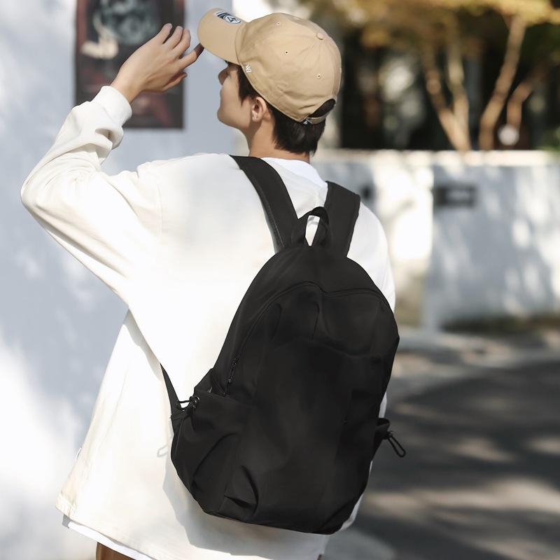 Schoolbag Schoolbag Male College Student Ins Trendy Cool Casual Simple Large Capacity Backpack Junior High School High School Travel Backpack
