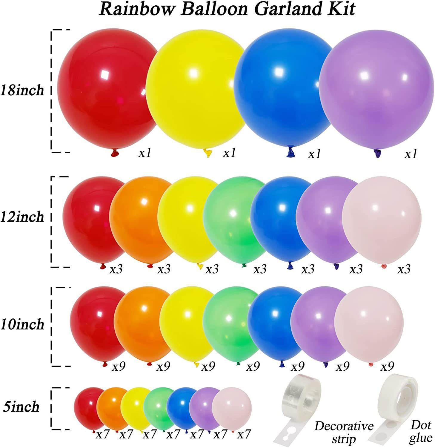 

139pcs Rainbow Balloon Arch Design Set Color Party Decoration Birthday Baby Children s Festival Indoor and Outdoor Family 139pcs set