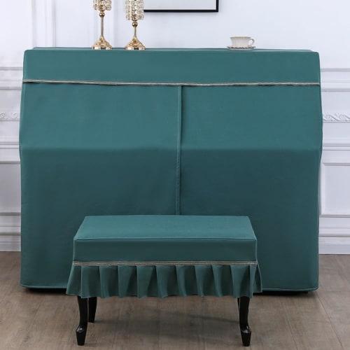 Xiraivke Piano Cover, Upright Piano Cover, Piano Pedal Cover, Full Cover, European Frill Simple Thick Solid Color Stylish Piano Cover (Regular piano c