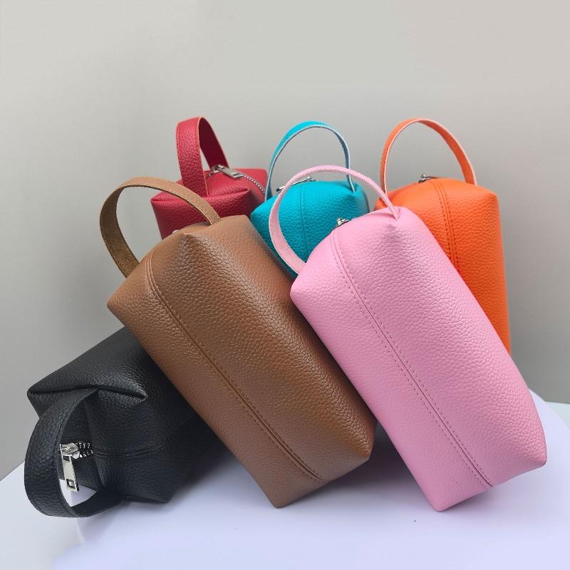PU Leather Make Up Toiletry Bag Waterproof Large Capacity Cosmetic Organizer Bag Travel Makeup Pouch with Handle for Women