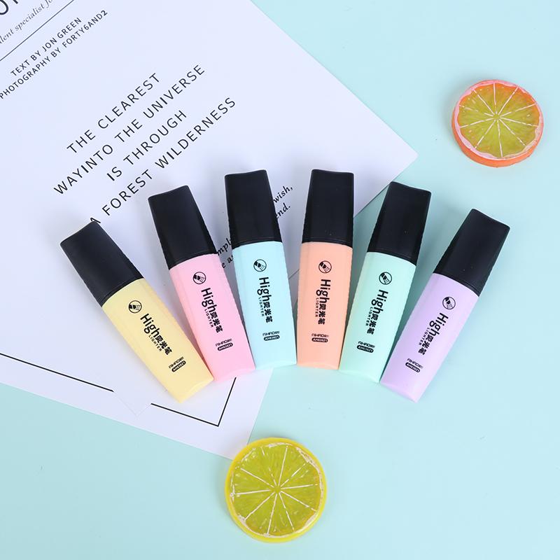 Buy 6 Macaroon Colors Mini Highlighters Pastel Markers Single Text