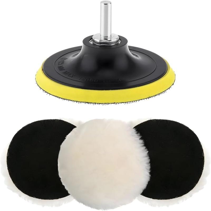 5Pcs Universal Car Polish Pad 3/4/5/6/7 Inch For Soft Wool Machine Waxing Polisher Car Body Polishing Discs Cleaning Accessories