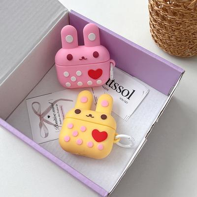 Kawaii Cartoon Rabbit Bluetooth Wireless Earphone Case for Apple AirPods 3 4 Pro 2 Soft Silicone Cover
