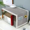 Universal Cotton Linen Dust Cover for Microwave, Refrigerator, Washing Machine – Pastoral Fabric Open Door Design