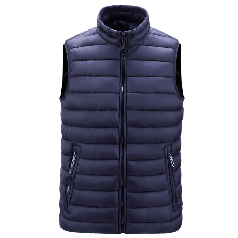 Mens Vest Jacket Warm Sleeveless Jackets Winter Waterproof Zipper Coat Autumn Stand-up Collar Casual Waistcoat Brand Clothing