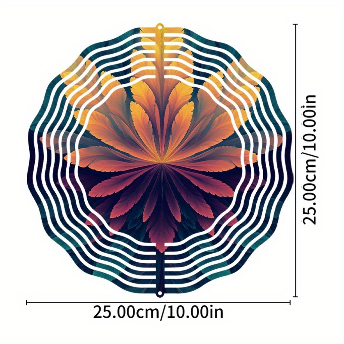 

Металлический ветряной спиннер 10 дюймов, садовый декор с вращающимся на 360 градусов крючком, уличный подвесной орнамент для патио, двора, балкона, Рождества, Дня благодарения 01A