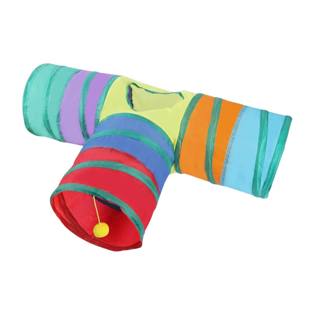 Rabbit Tunnel Toy Collapsible Cat Tubes Shape S Pet Toys Play Tunnel for Cats Kittens Rabbits Puppies
