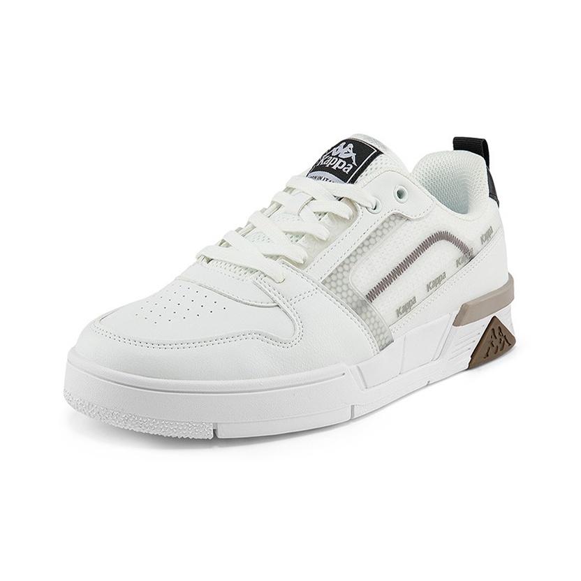 Kappa Trendy Sports Color Block Casual Non-Slip Shock Absorbing Wear-Resistant Low-Top Skate Shoes Unisex Sneakers White Brown Black K0BZ5CC11D-001