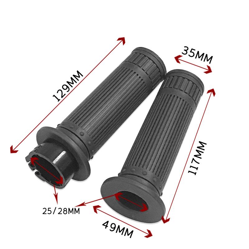Poignee Moto Paire De 1 Pouce 25/28mm Universel Moto Vintage TPU Poignée Guidon Grip 25mm Paire De 1 Pouce Universel Moto Guidon Grip (Noir Poignée Cafe Racer Vintage