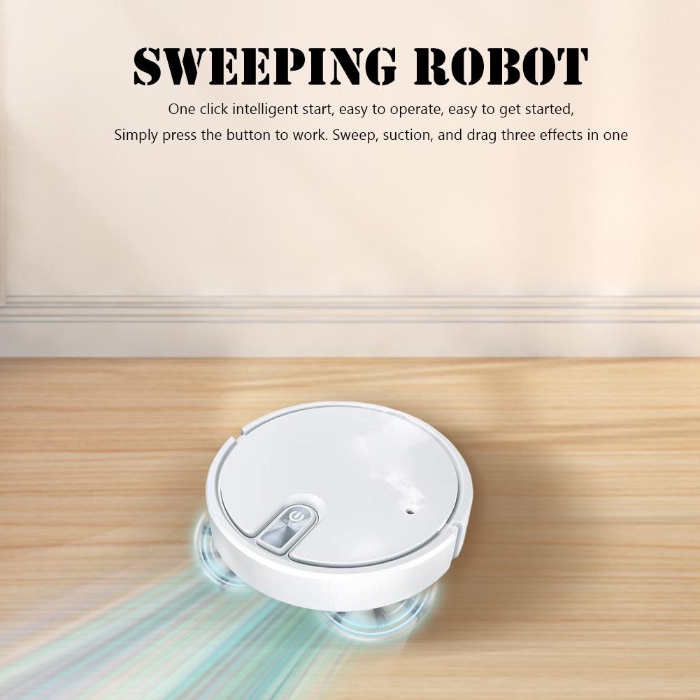 Robot Spazzante Intelligente 3-in-1 Aspirapolvere Automatico 1200 mAh Robot Lavapavimenti per la Casa Basso Rumore Elettronica per la Casa