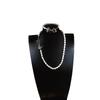 Elegant Freshwater Pearl Necklace Set with Abalone Shell Butterfly Inlays for Women
