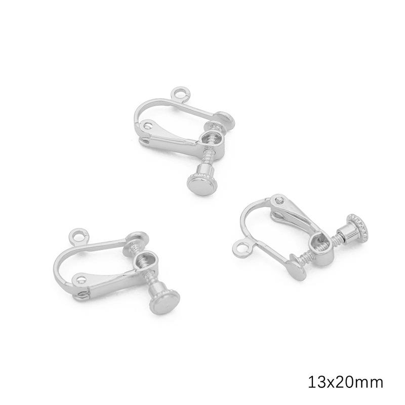 Spiralne klipsy na uszy z wiszącymi kółkami dla nieprzekłutych uszu, wzór żaby, platerowane miedzią 14K/18K, zachowujące kolor, akcesoria do biżuterii DIY