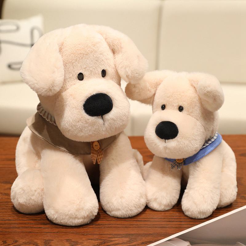 Labrador Puppy Plush Doll - Cute Sitting Pose Pillow for Girls