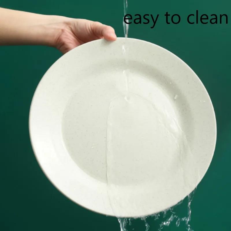 1/4/10PCS Nordic Polypropylene Plates Dinnerware Tableware Eco Friendly Lightweight Kitchen Dishes Safe Dinner Plates