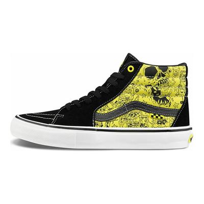 מייק גיגליוטי X ספוג בוב מכנסיים מרובעים X Vans Skate Sk8 Hi 'שחור צהוב' Vans VN0A5FCCZAU