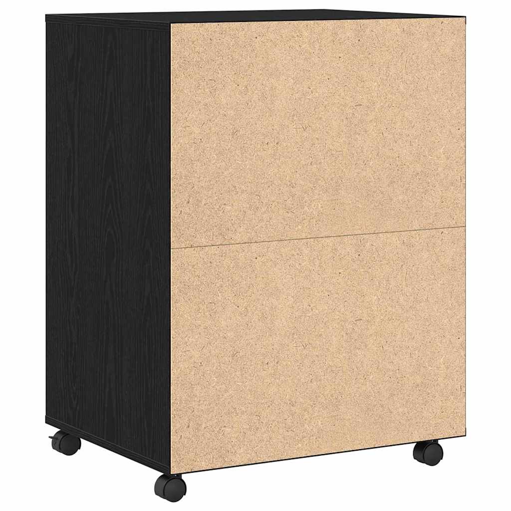 Cabinet with Shelf Black Oak Effect 60 X 48 X 74.5 Cm