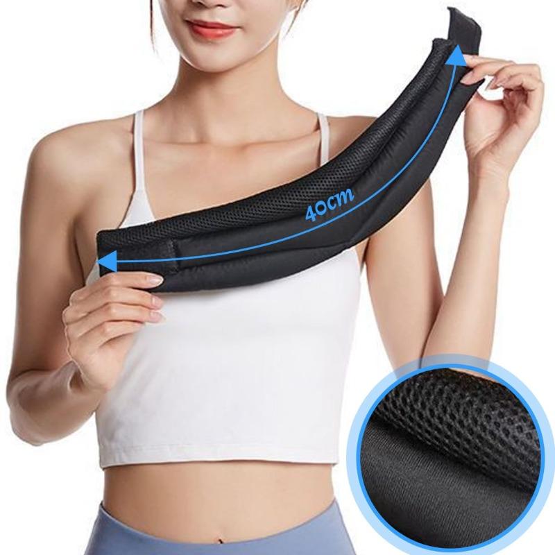 Měkká nastavitelná podpora krku 40 cm - Ergonomický pěnový límec, prodyšný a pohodlný, límec pro každý den, do kanceláře, na cestování a na spaní - Unisex černý