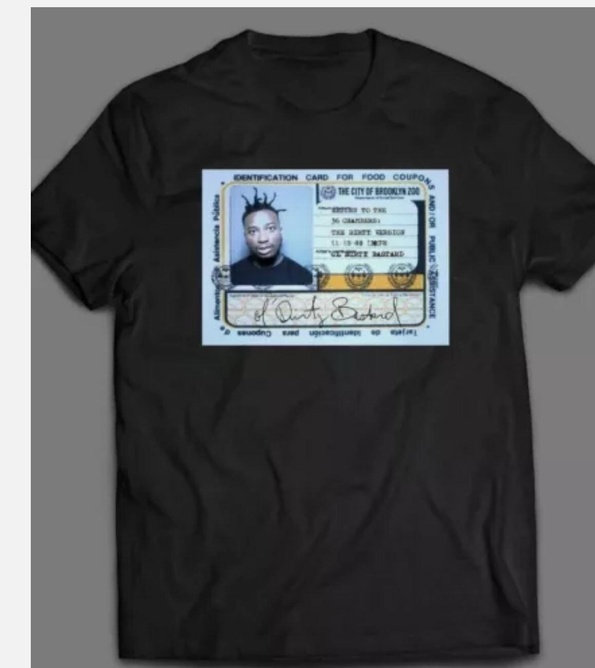 ODB Ol Dirty Bastard Food Stamp Card Shirt XXXL