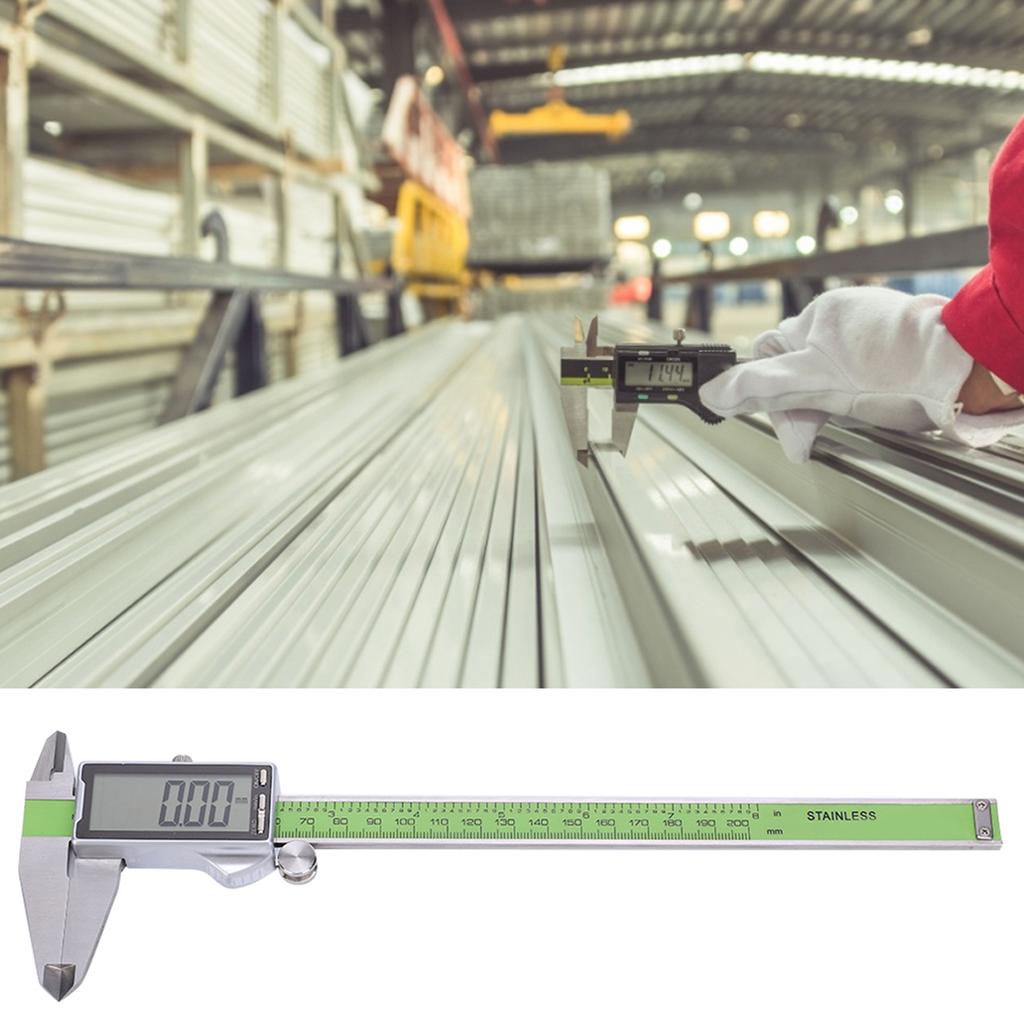 Digital Vernier Caliper Accurate Stainless Steel High Strength Electronic Ruler Gauge200mm