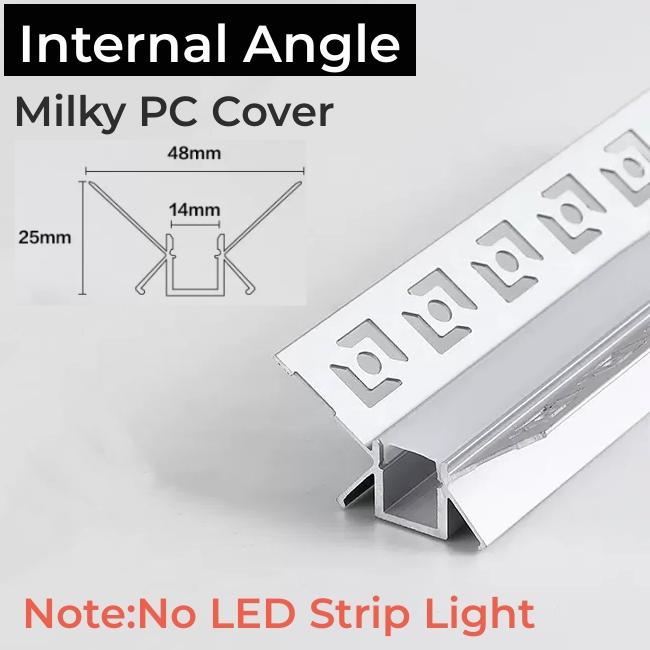 0.5m/1m Embedded Frameless LED Aluminum Profile Ceiling Backlight Channel Black Diffuser Floor Wall Decor Linear Bar Strip Light