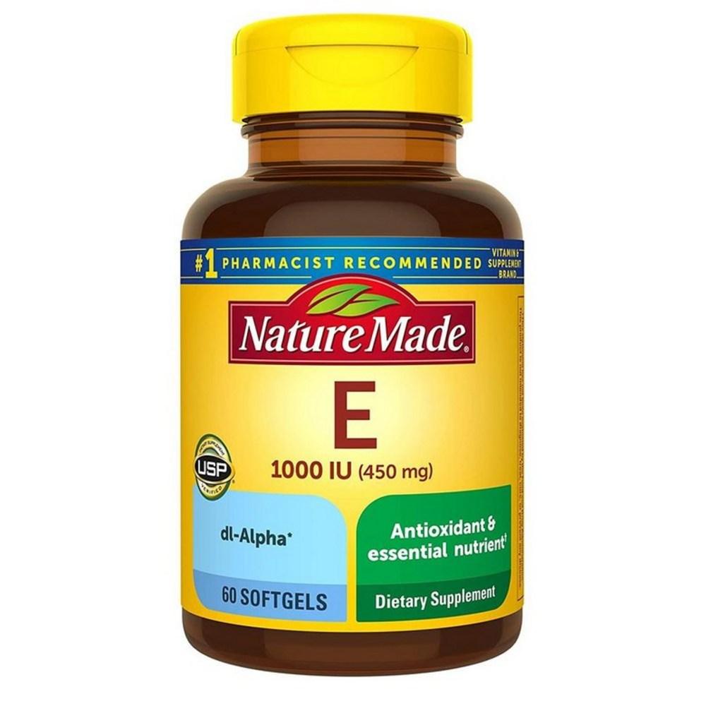Nature Made Men's & Women's Multivitamin Vitamin E 1000 IU 60 Softgels 1 pcs 60 Tablets