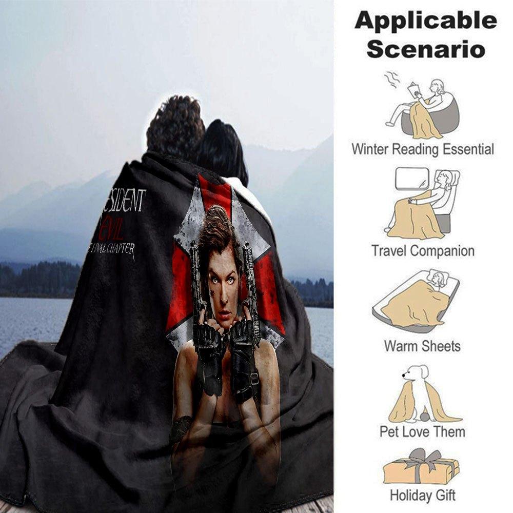 1pc Resident Evil 1 Blanket Soft Warm Throw for Home, Office, Travel All Season Cozy Bedding Gift, Office Cozy Accessory
