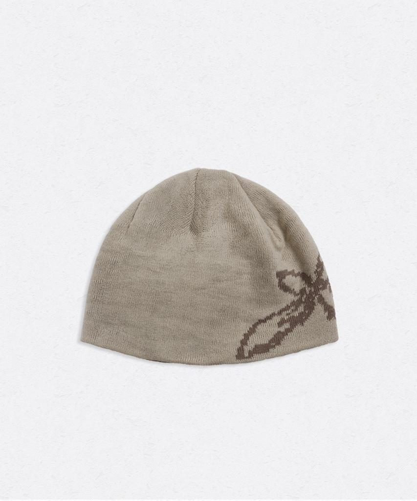 YUNE Stitched Flower Beanie_[Beige]