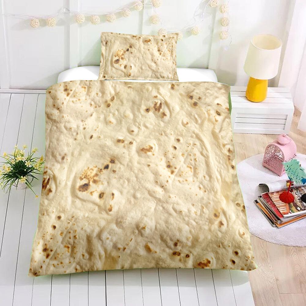 2023 New Style 3D Foods Printing Duvet Cover Microfiber Soft Bedding Cover Set Teens Boys Delicious Bedding Sets Polyester Pillowcase