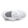 Boys Lightweight Breathable Sneakers With Rotating Buckle Kids School Shoes White Mesh Leather