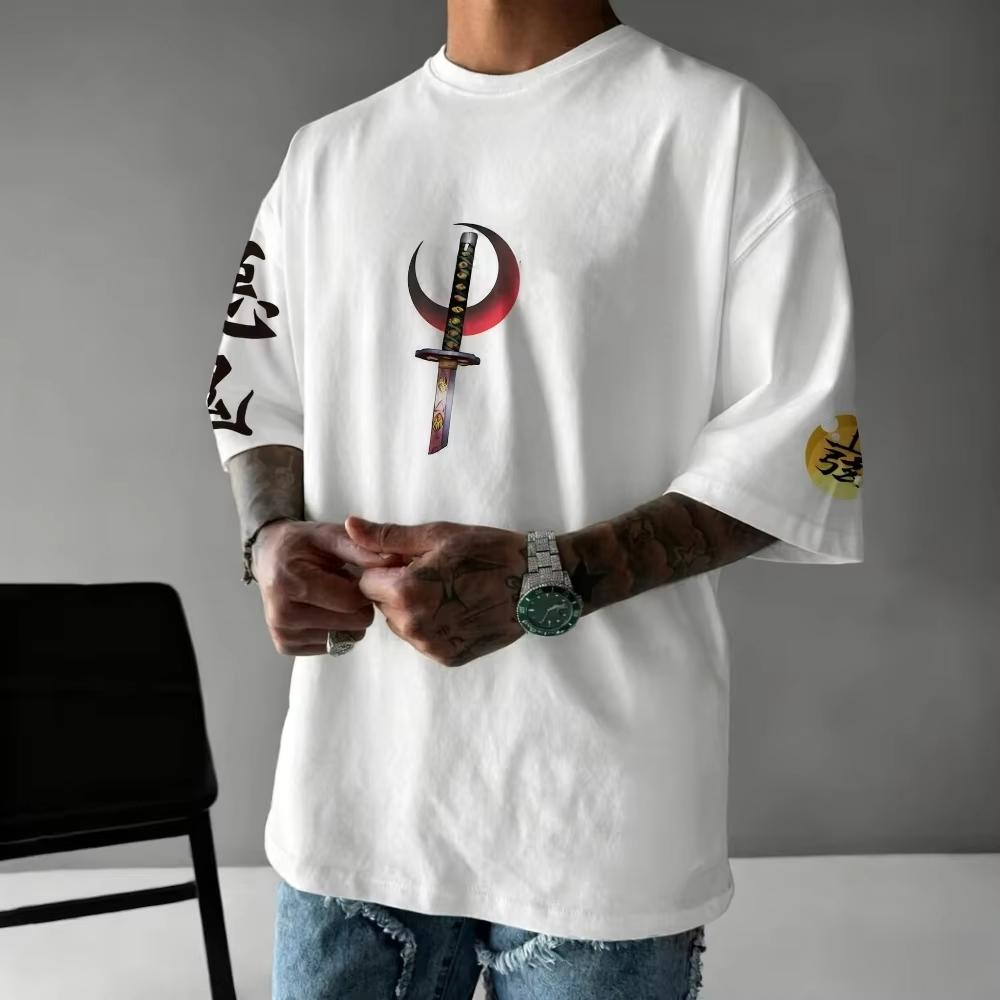 Devil Killer Mens Tshirt Akaza Douma Kokushibo Mens SpringSummer New Product Unisex Casual Tshirt