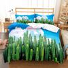 Cactus Duvet Cover Set Desert Plants Pattern Comforter Cover Double Single Size For Kids Teens Adults Bedding Set Quilt Cover