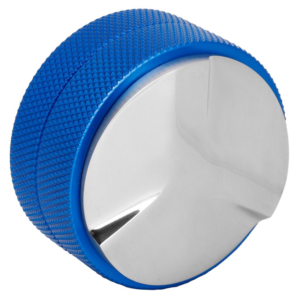 Stainless Steel Coffee Distributor Tamper Coffee Powder Press Hammer Height AdjustableBlue 3 Angled Slopes 58mm