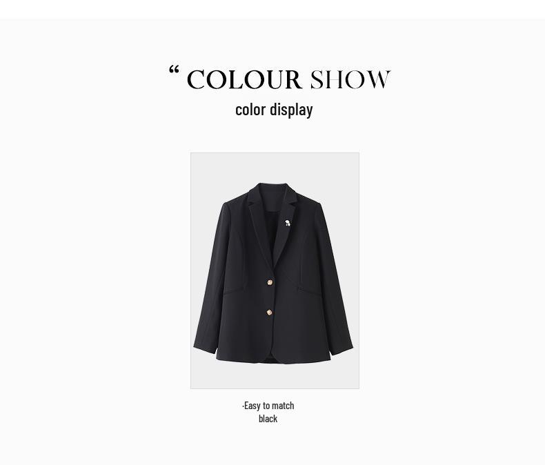 2024 Autumn/Winter Plus Size Slimming Commuter Suit Jacket for Middle-Aged Women