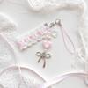 Handmade Phone Strap In Princess Dream Style Delicate Beaded Phone Case Chain Sophisticated Sweet Keychain Pendant Charm