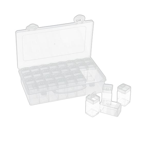 Bead Storage Box Large Capacity Multiple Compartments Transparent Design Rhinestones Painting Storage Container