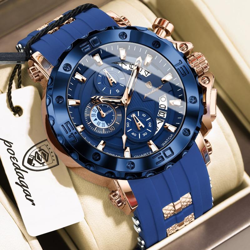 Top Brand Multi-function New Men's Watch Chronograph Luminous Quartz Fashion Watch