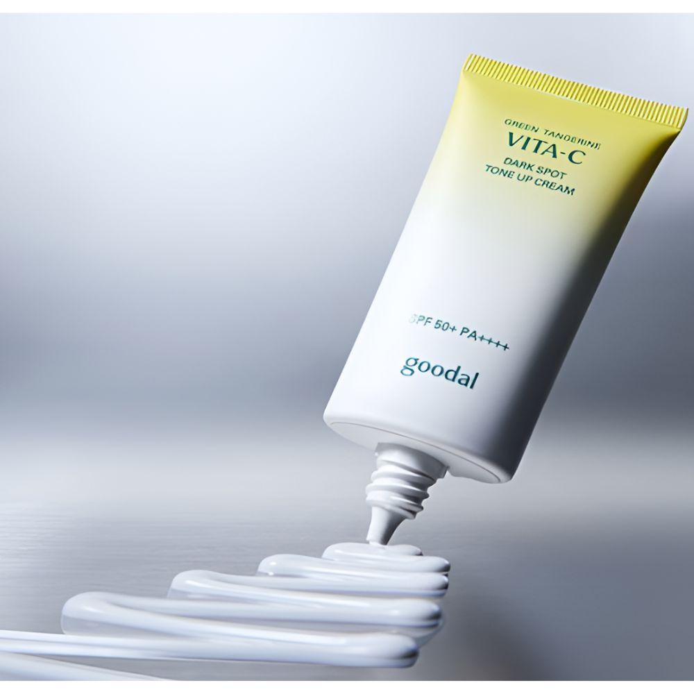 Goodal Green Tangerine Vita C Dark Spot Tone-Up Cream AD Brightening Face Cream 50ml + Serum Mask Pack 2pcs