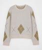BELLOL Washable Argyle Oversized Knit Sweater Green