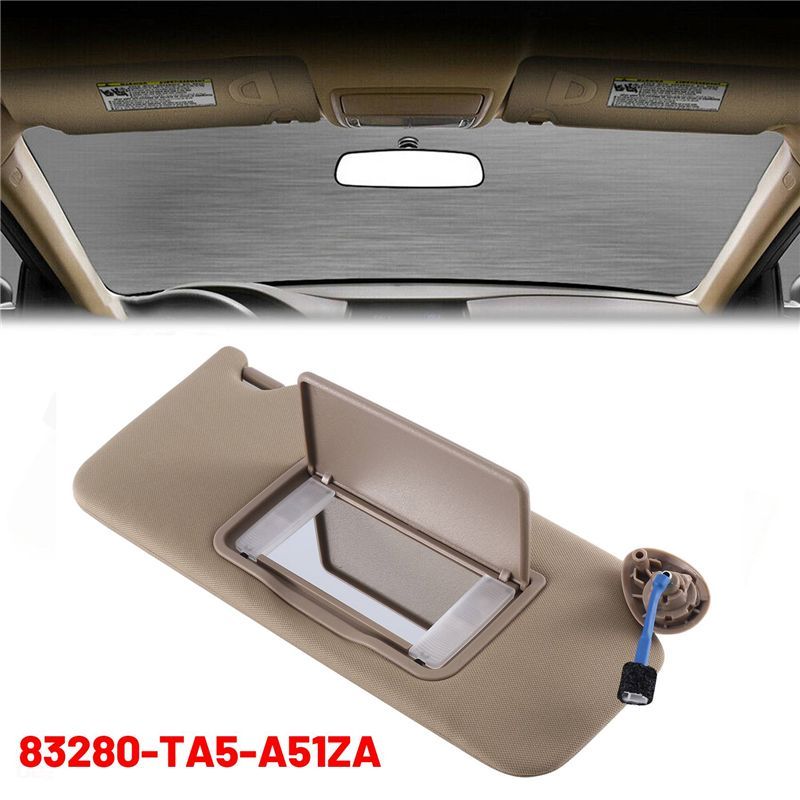 Sun Visor With Mirror Car Windshield Sun Visor Right Passenger Side For Honda Accord 2008-2012 83280-TA5-A51ZA