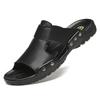 Men's Large Genuine Leather Non-Slip Beach Shoes & Two-Way Slippers (Sizes 50-52)