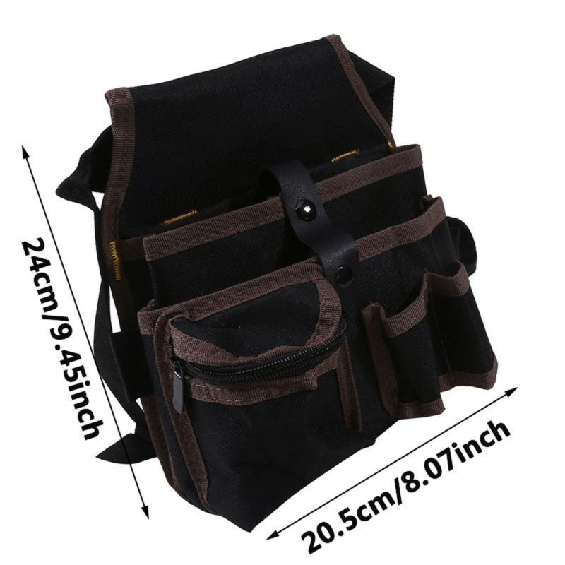 Heavy Duty Fabric Electrician Tool Bag With Multiple Pockets For Screwdrivers Pliers Long Lasting Use Easy Organization