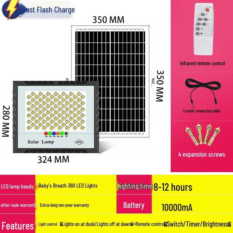 Ultrahelle Wasserdichte Solarstrahler für Außenhof- und Straßenbeleuchtung